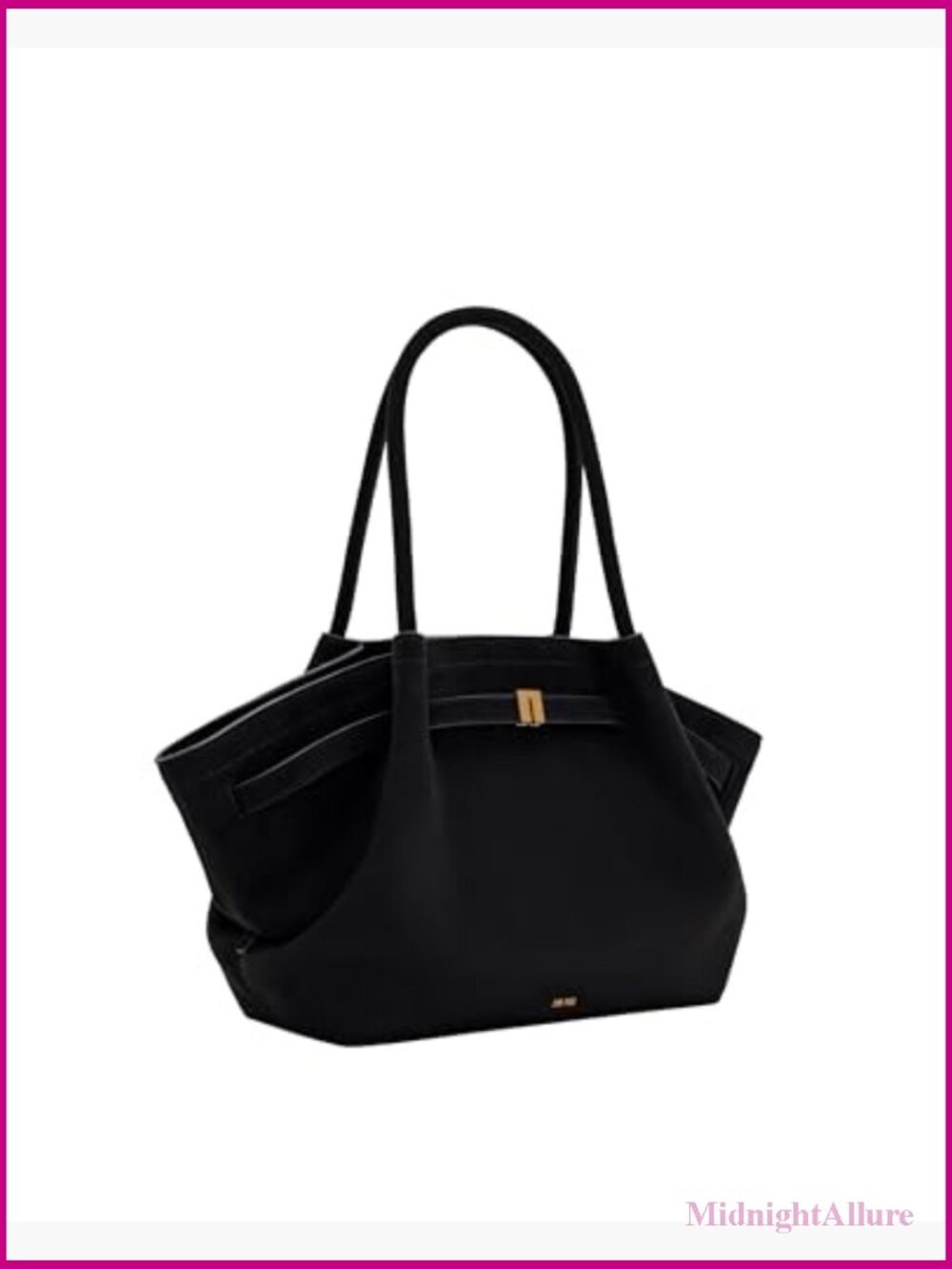 Medium Tote Bag Faux Suede Magnetic Snap Closure - Picture 7 of 7